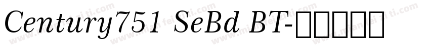 Century751 SeBd BT字体转换